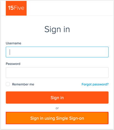 Click sign in using Single Sign-on
