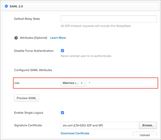 Group attribute steps in Okta