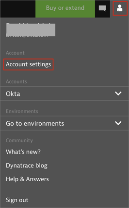 Click your account, then Account Settings