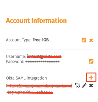 click +  Okta SAML integration 