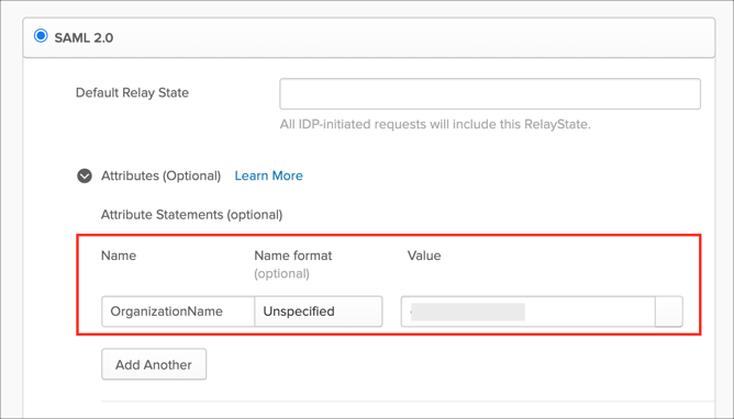 In Okta, Sign On page, configure attributes (optional)