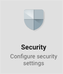 click the security icon