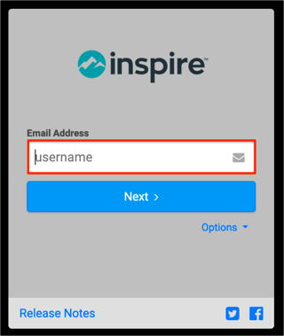 go to https://[your-subdomain].inspiresoftware.com, enter email, click Next