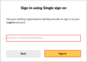 enter your company email address, click Sign In