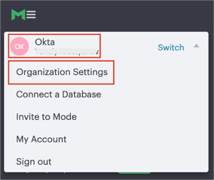 Mode Analytics settings page