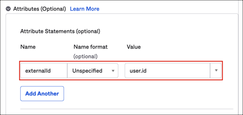 if you want to pass Okta user id to the MURAL, add externalId with user.id value in Okta Sign On, Attributes section 