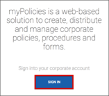 Initiate SAML by click Sign In in myPolicies