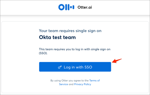 Click log in with SSO