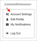 Click on your account and select Account Settings