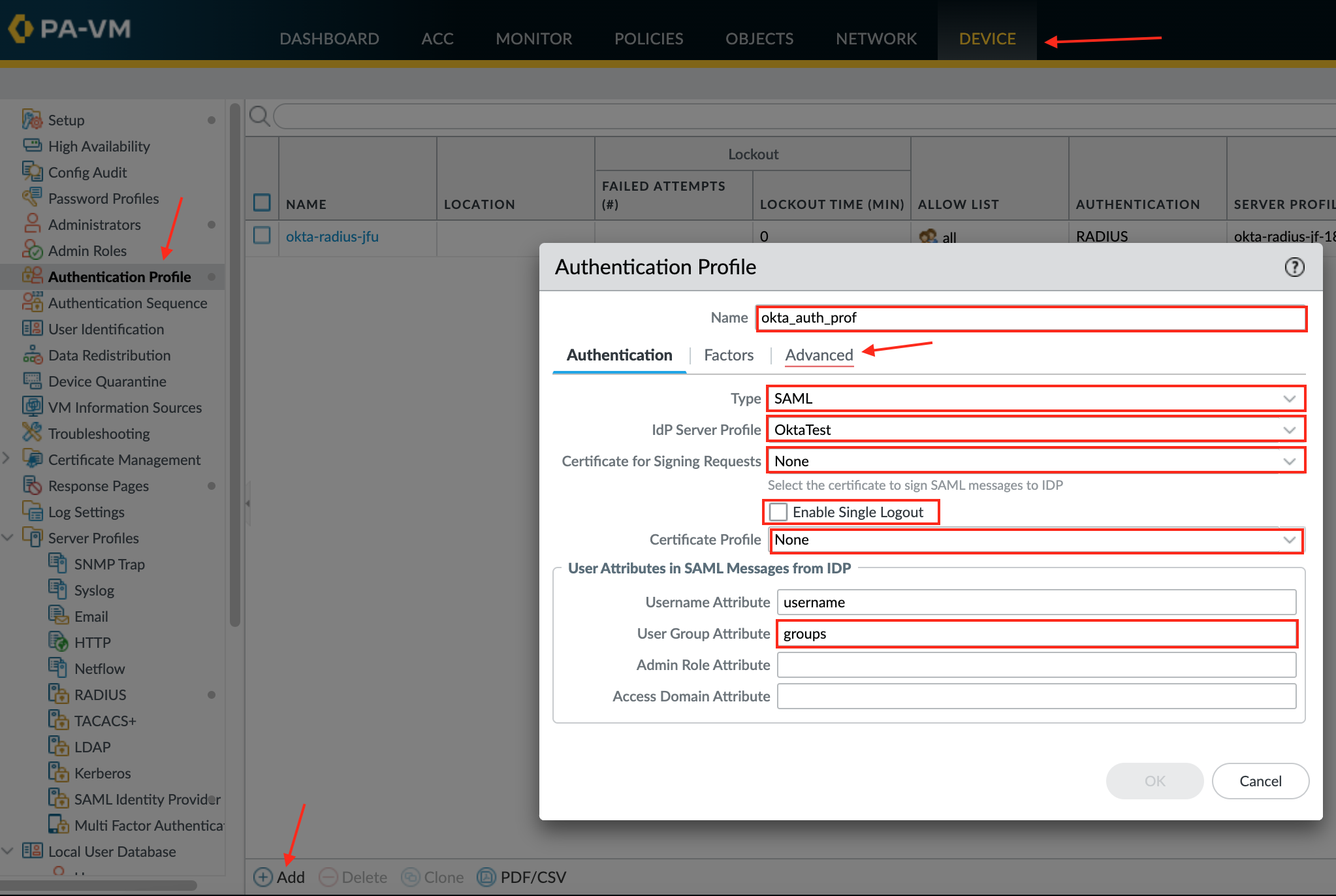 palo alto networks vpn passthrough ports