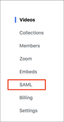 Admin Tab > SAML