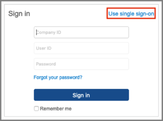 Go to https://www.intacct.com/ia/acct/login.phtml, click Use single sign-on