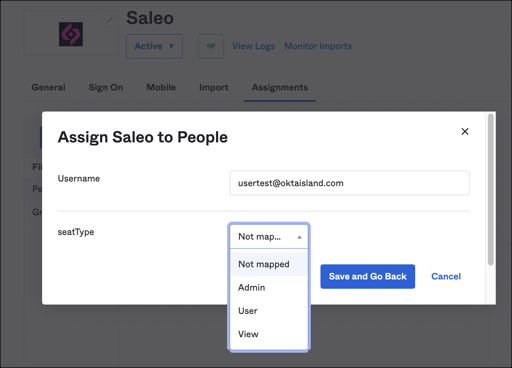 assign users to the app and select the preferred value for the seatType attribute