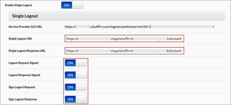 Optional for SLO: Enter SLO config values 