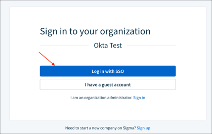 Go to your Company Login URL you made a copy of in step 3, click Log in with SSO