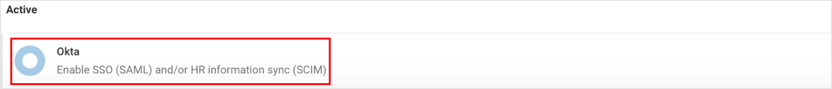 Okta now displays as Active