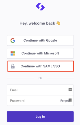 Go to https://www.spendesk.com/auth/login?saml=true, click Continue with SAML with SSO