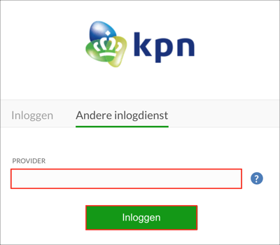 go to https://zm.kpnzorg.nl/saml/login, enter Provider name, click Sign in